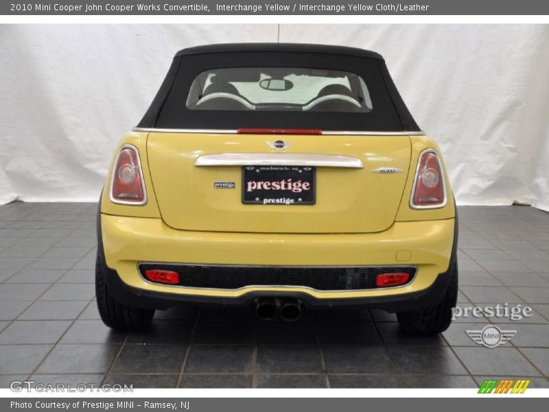 Interchange Yellow / Interchange Yellow Cloth/Leather 2010 Mini Cooper John Cooper Works Convertible