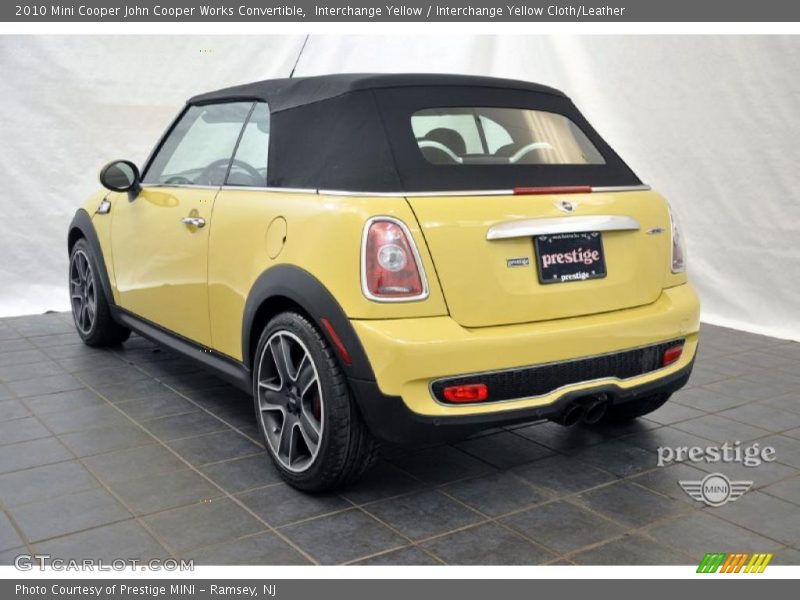 Interchange Yellow / Interchange Yellow Cloth/Leather 2010 Mini Cooper John Cooper Works Convertible