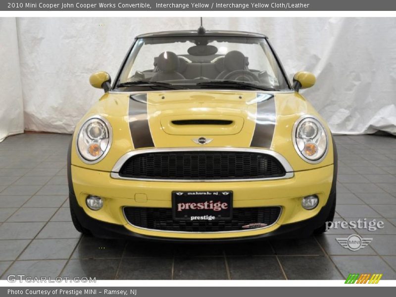 Interchange Yellow / Interchange Yellow Cloth/Leather 2010 Mini Cooper John Cooper Works Convertible