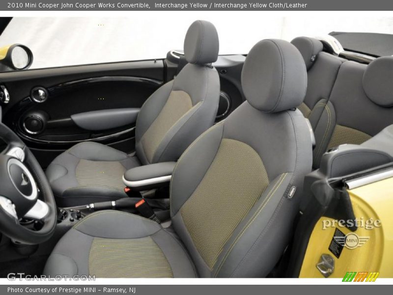  2010 Cooper John Cooper Works Convertible Interchange Yellow Cloth/Leather Interior