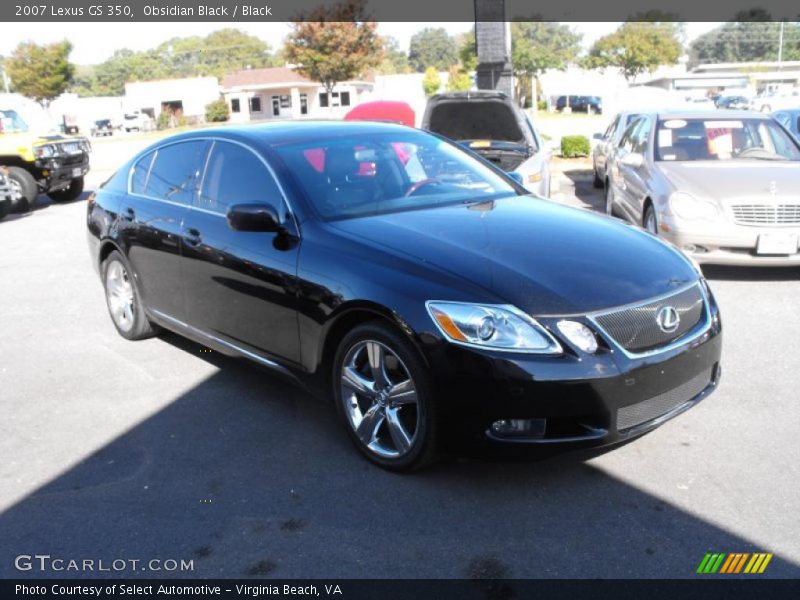 Obsidian Black / Black 2007 Lexus GS 350