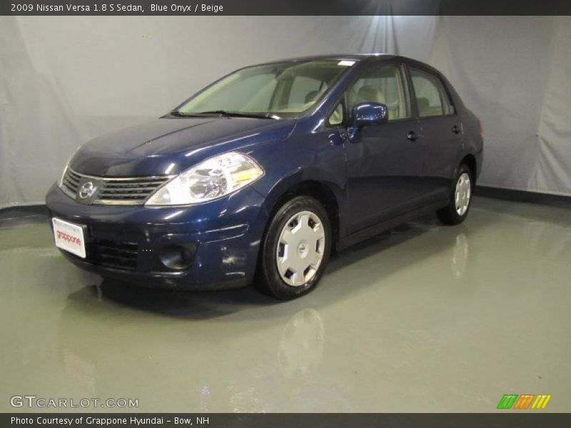Blue Onyx / Beige 2009 Nissan Versa 1.8 S Sedan