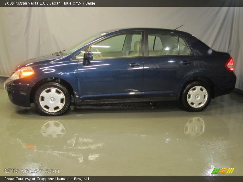 Blue Onyx / Beige 2009 Nissan Versa 1.8 S Sedan