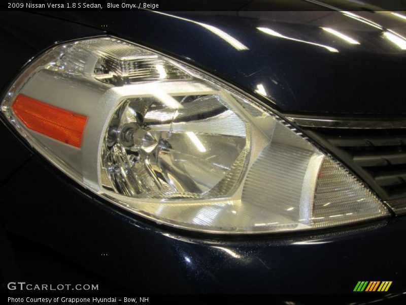 Blue Onyx / Beige 2009 Nissan Versa 1.8 S Sedan