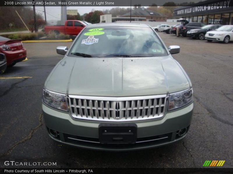 Moss Green Metallic / Light Stone 2008 Lincoln MKZ AWD Sedan