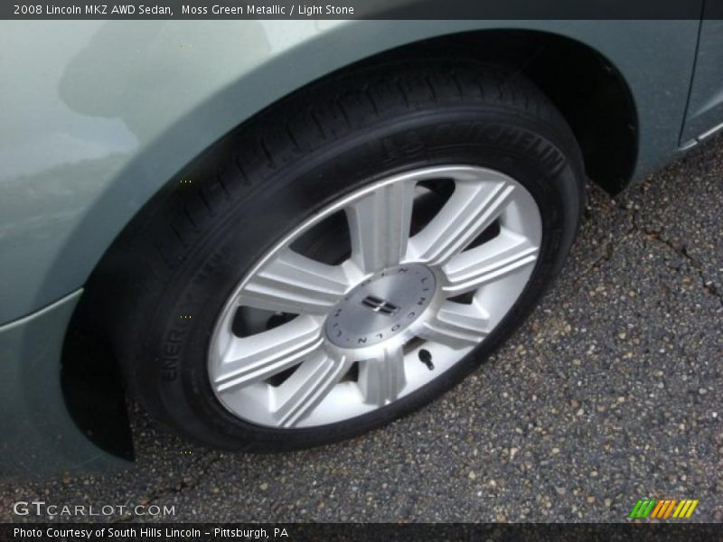 Moss Green Metallic / Light Stone 2008 Lincoln MKZ AWD Sedan