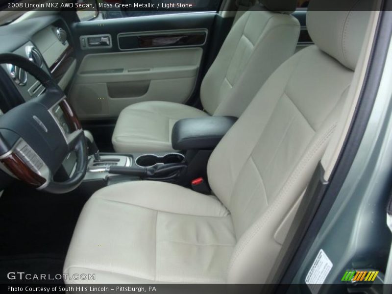 Moss Green Metallic / Light Stone 2008 Lincoln MKZ AWD Sedan