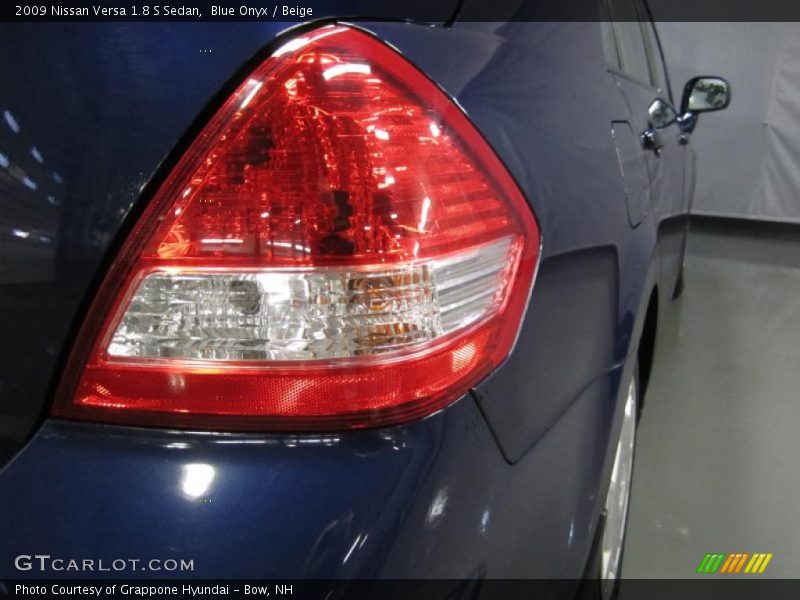 Blue Onyx / Beige 2009 Nissan Versa 1.8 S Sedan