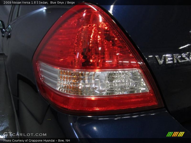 Blue Onyx / Beige 2009 Nissan Versa 1.8 S Sedan