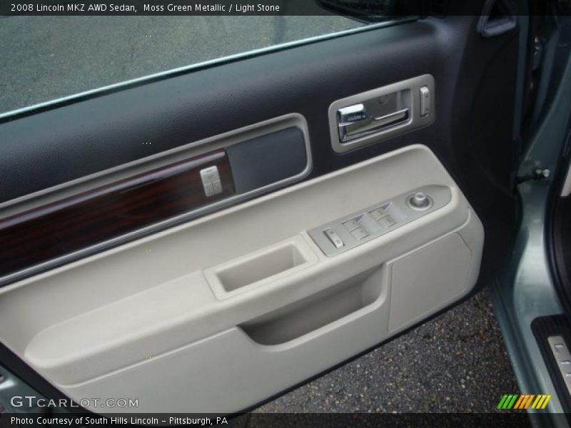 Moss Green Metallic / Light Stone 2008 Lincoln MKZ AWD Sedan