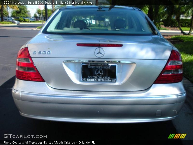 Brilliant Silver Metallic / Ash 2004 Mercedes-Benz E 500 Sedan