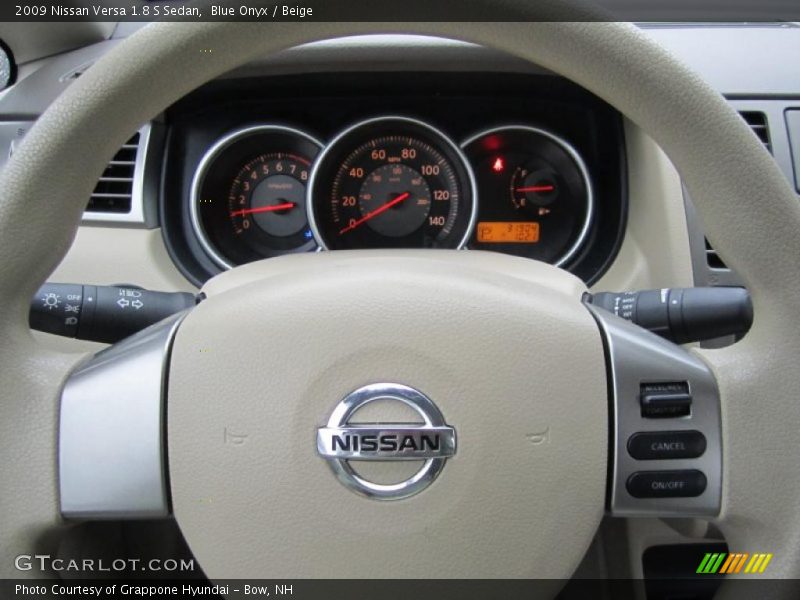 Blue Onyx / Beige 2009 Nissan Versa 1.8 S Sedan