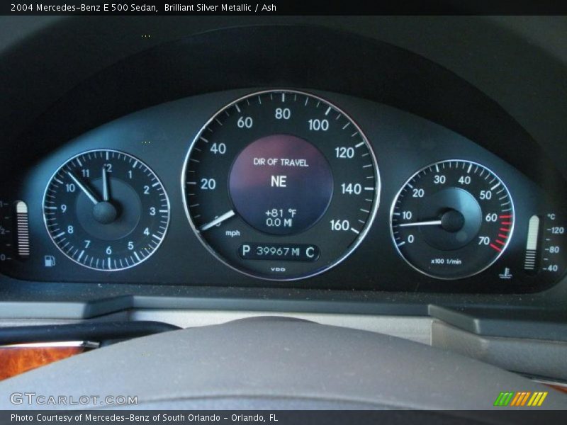 Brilliant Silver Metallic / Ash 2004 Mercedes-Benz E 500 Sedan