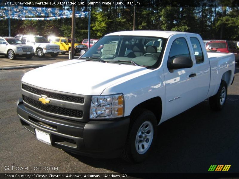 Summit White / Dark Titanium 2011 Chevrolet Silverado 1500 Extended Cab