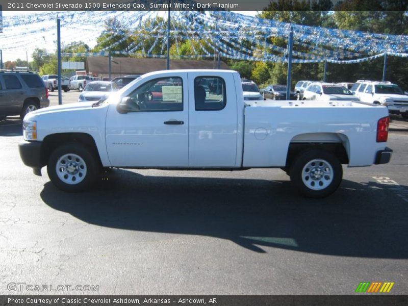 Summit White / Dark Titanium 2011 Chevrolet Silverado 1500 Extended Cab