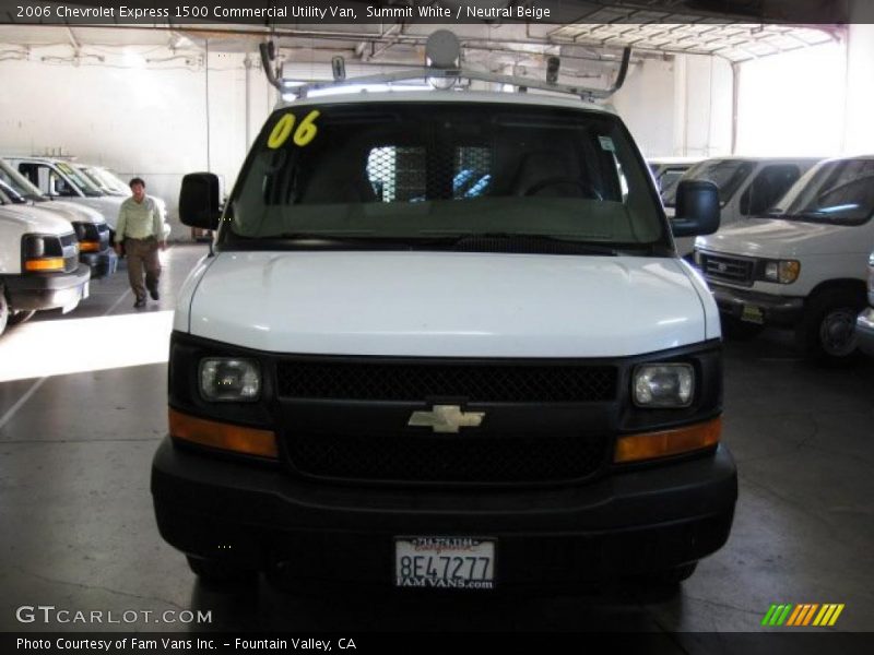 Summit White / Neutral Beige 2006 Chevrolet Express 1500 Commercial Utility Van
