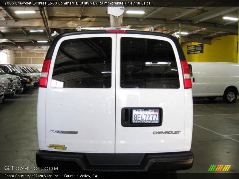 Summit White / Neutral Beige 2006 Chevrolet Express 1500 Commercial Utility Van