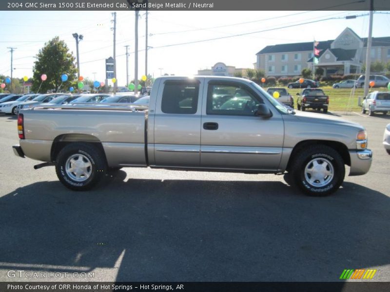 Sand Beige Metallic / Neutral 2004 GMC Sierra 1500 SLE Extended Cab