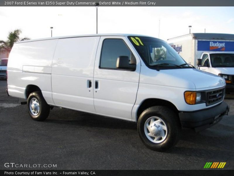 Oxford White / Medium Flint Grey 2007 Ford E Series Van E350 Super Duty Commercial