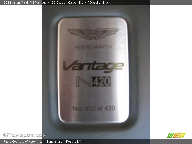  2011 V8 Vantage N420 Coupe Logo