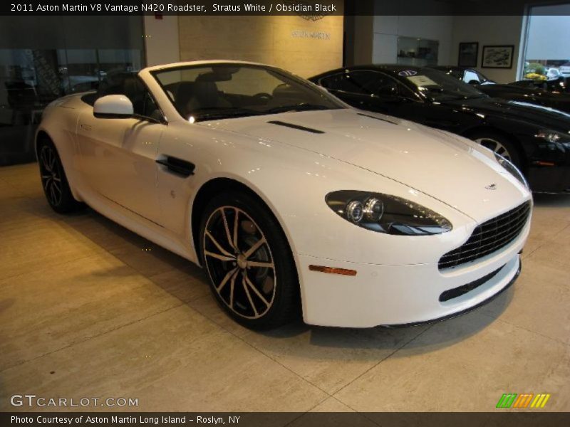 Stratus White / Obsidian Black 2011 Aston Martin V8 Vantage N420 Roadster