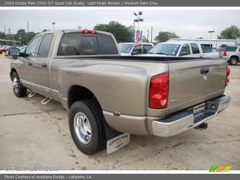 Light Khaki Metallic / Medium Slate Gray 2009 Dodge Ram 3500 SLT Quad Cab Dually