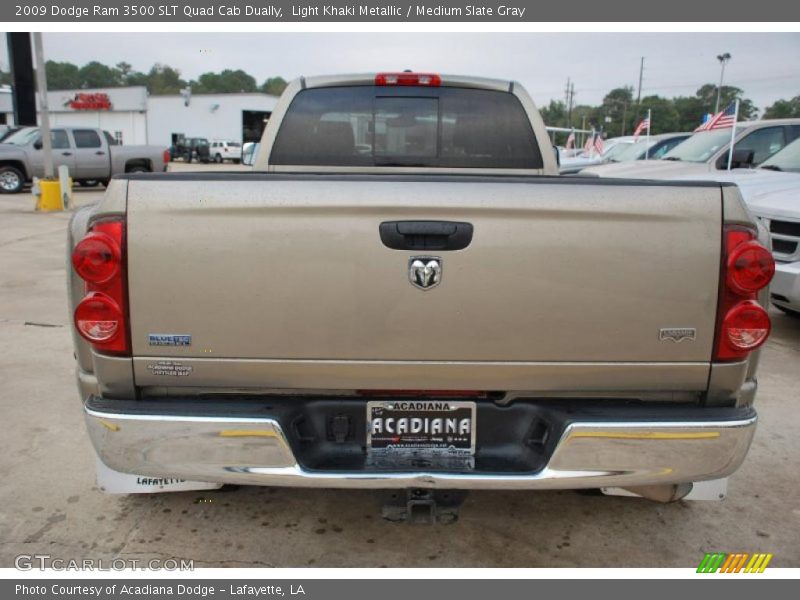 Light Khaki Metallic / Medium Slate Gray 2009 Dodge Ram 3500 SLT Quad Cab Dually
