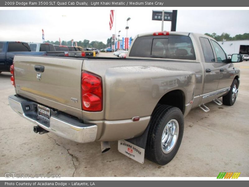 Light Khaki Metallic / Medium Slate Gray 2009 Dodge Ram 3500 SLT Quad Cab Dually