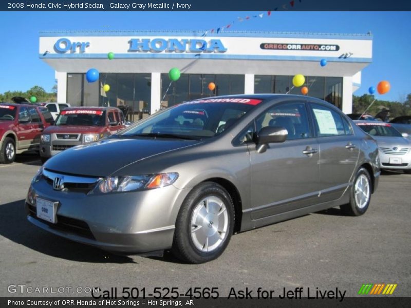 Galaxy Gray Metallic / Ivory 2008 Honda Civic Hybrid Sedan