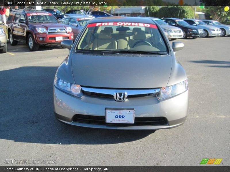 Galaxy Gray Metallic / Ivory 2008 Honda Civic Hybrid Sedan
