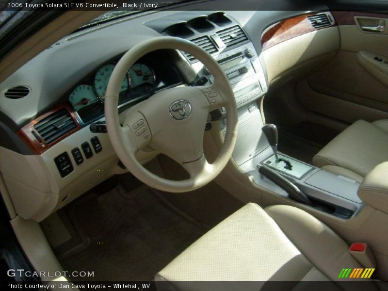 Black / Ivory 2006 Toyota Solara SLE V6 Convertible