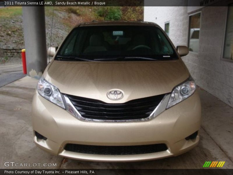 Sandy Beach Metallic / Bisque 2011 Toyota Sienna LE AWD