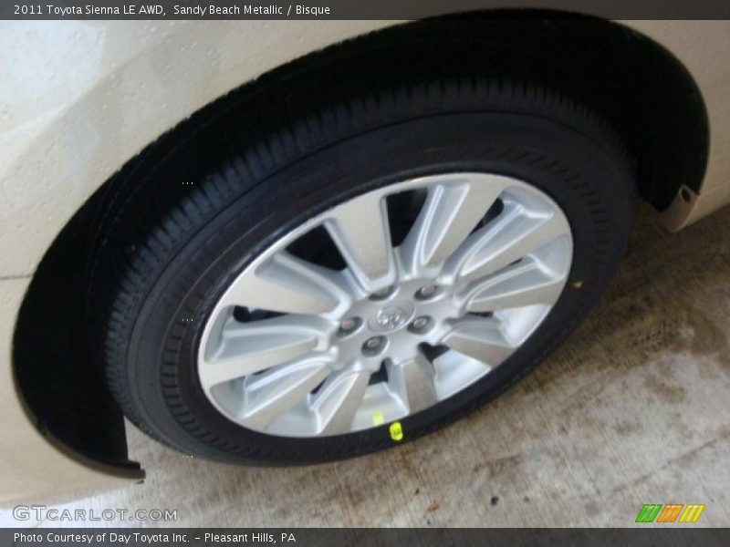 Sandy Beach Metallic / Bisque 2011 Toyota Sienna LE AWD