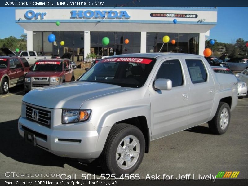Billet Silver Metallic / Gray 2008 Honda Ridgeline RTL