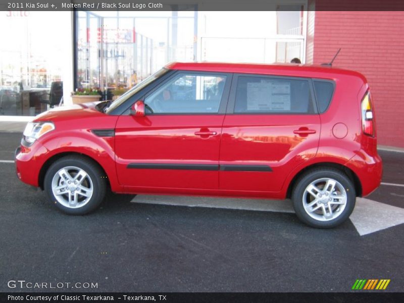 Molten Red / Black Soul Logo Cloth 2011 Kia Soul +