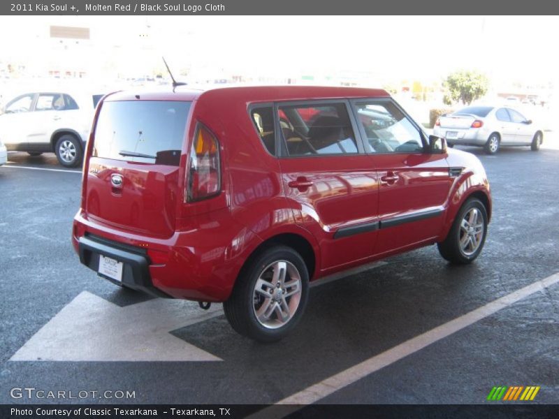 Molten Red / Black Soul Logo Cloth 2011 Kia Soul +
