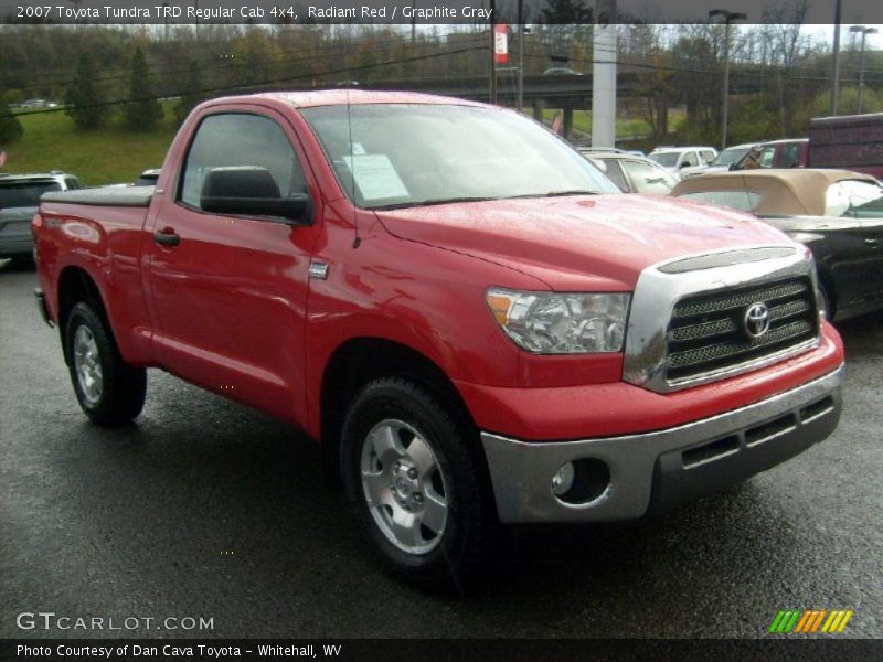 Radiant Red / Graphite Gray 2007 Toyota Tundra TRD Regular Cab 4x4