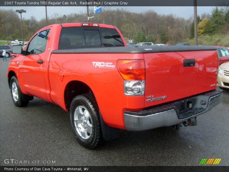 Radiant Red / Graphite Gray 2007 Toyota Tundra TRD Regular Cab 4x4