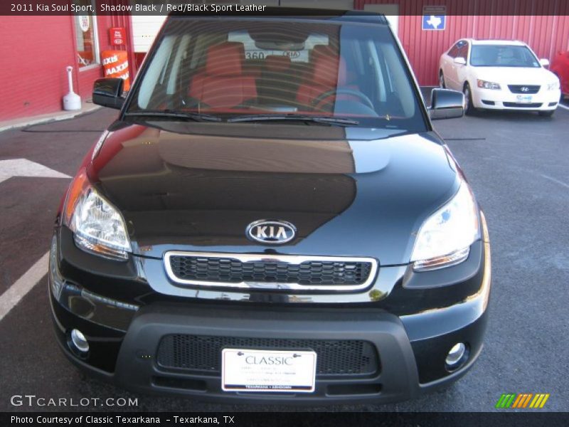 Shadow Black / Red/Black Sport Leather 2011 Kia Soul Sport