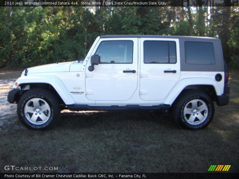Stone White / Dark Slate Gray/Medium Slate Gray 2010 Jeep Wrangler Unlimited Sahara 4x4