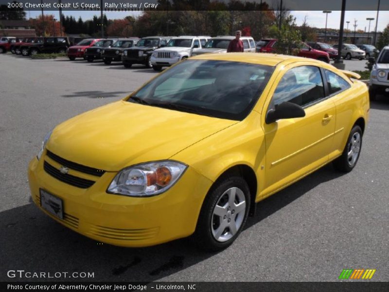 Rally Yellow / Gray 2008 Chevrolet Cobalt LS Coupe