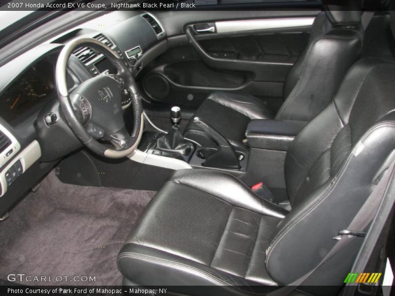Black Interior - 2007 Accord EX V6 Coupe 