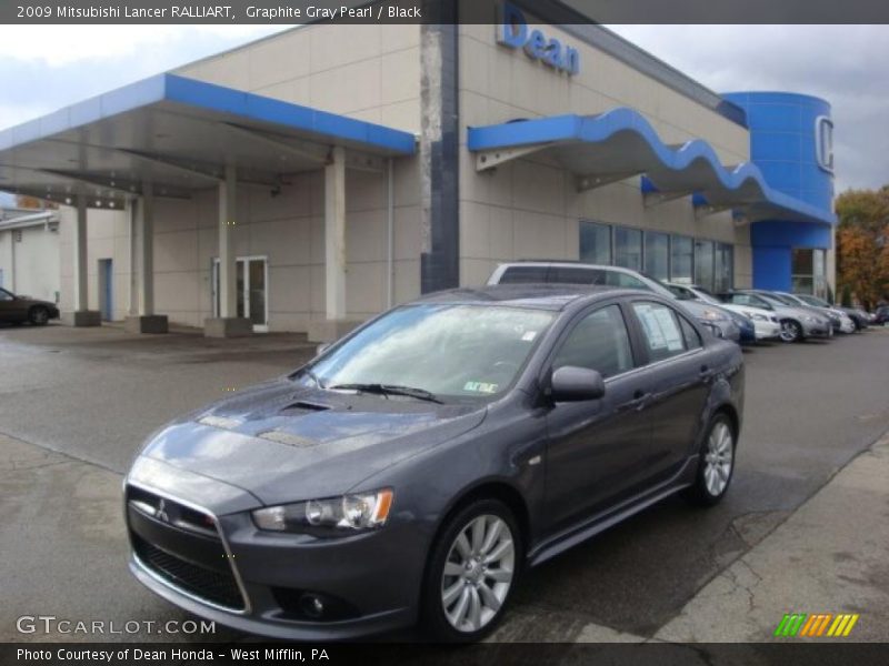 Graphite Gray Pearl / Black 2009 Mitsubishi Lancer RALLIART