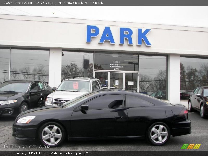 Nighthawk Black Pearl / Black 2007 Honda Accord EX V6 Coupe
