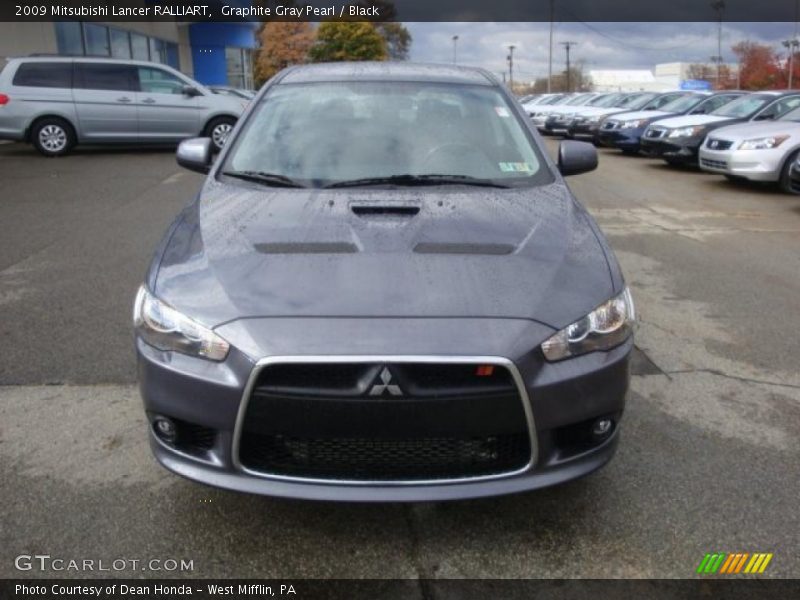 Graphite Gray Pearl / Black 2009 Mitsubishi Lancer RALLIART