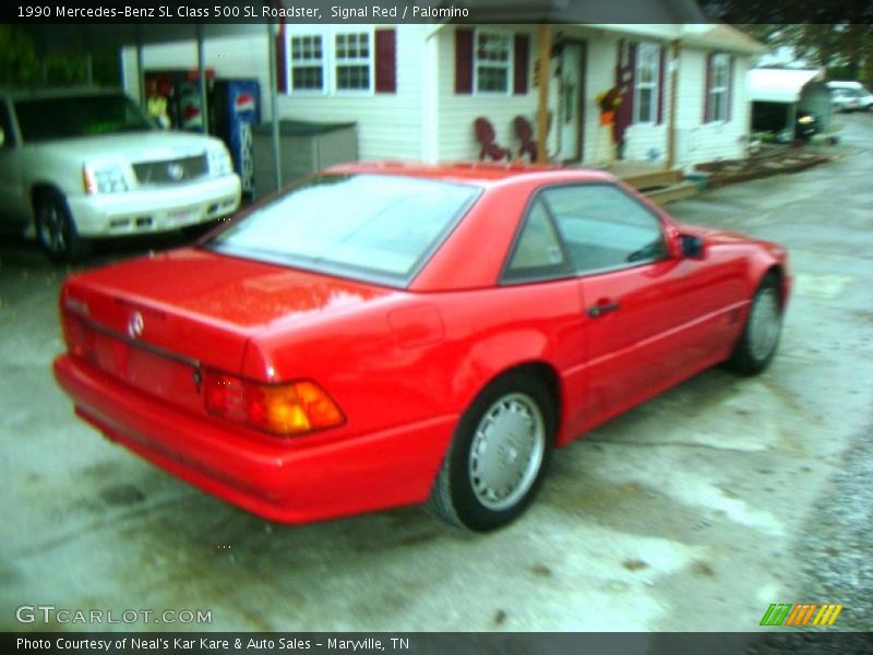 Signal Red / Palomino 1990 Mercedes-Benz SL Class 500 SL Roadster