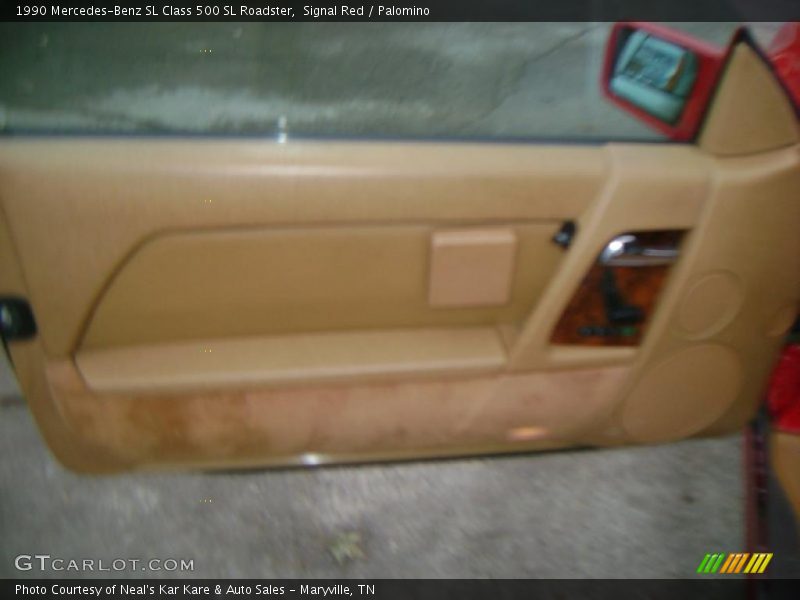 Signal Red / Palomino 1990 Mercedes-Benz SL Class 500 SL Roadster