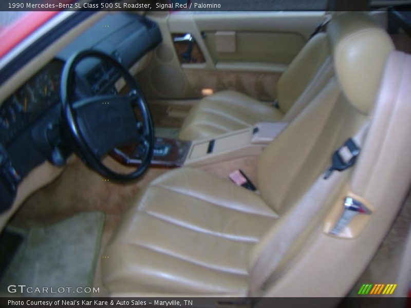 Signal Red / Palomino 1990 Mercedes-Benz SL Class 500 SL Roadster