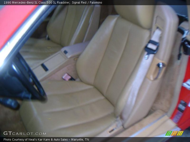 Signal Red / Palomino 1990 Mercedes-Benz SL Class 500 SL Roadster