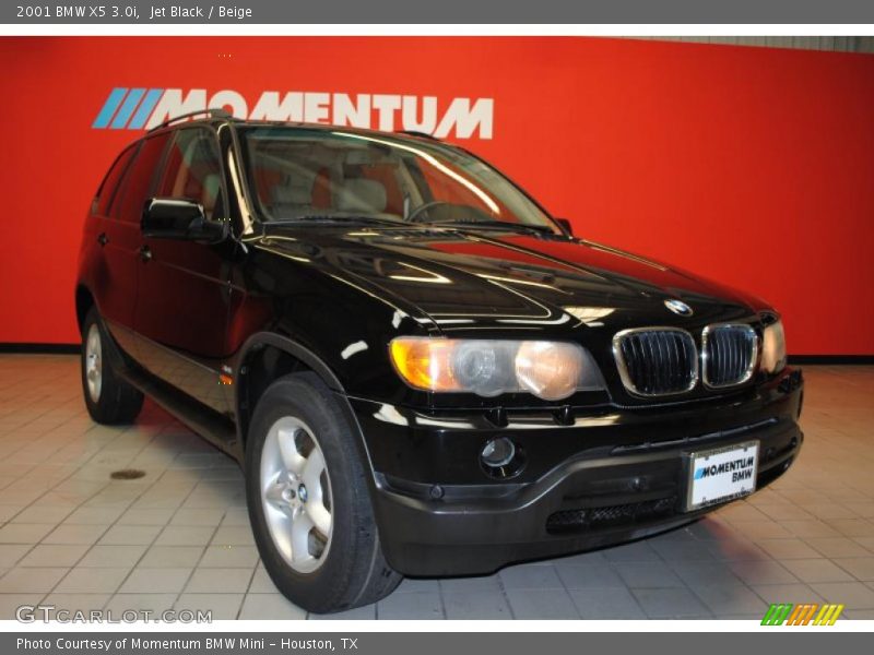 Jet Black / Beige 2001 BMW X5 3.0i